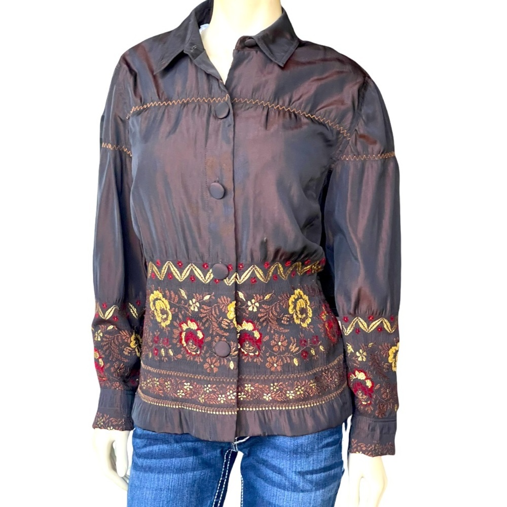 The Travel Collection Embroidery Flowers Jacket